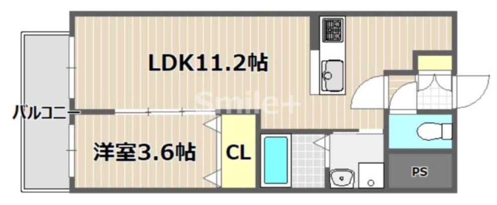 AXIS今(1LDK/9階)の間取り写真
