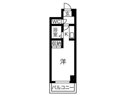 ビバリーヒルズ(1K/6階)の間取り写真