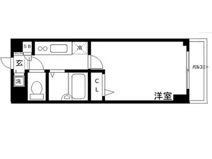 トーシンフェニックス新橋(1K/3階)の間取り写真