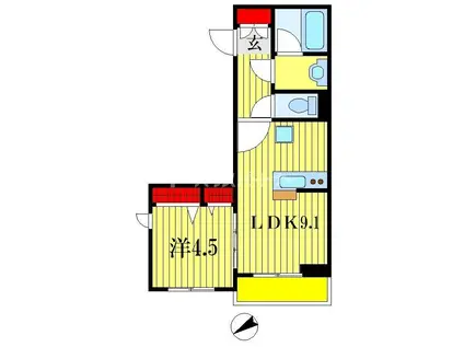 カーサクレールV(1LDK/3階)の間取り写真