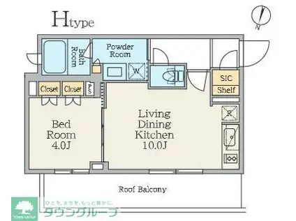 クレストコート池上六丁目(1LDK/5階)の間取り写真