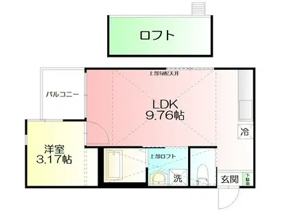 パティオ湘南(1LDK/2階)の間取り写真