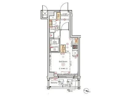 ヴォーガコルテ八丁畷駅前(ワンルーム/3階)の間取り写真