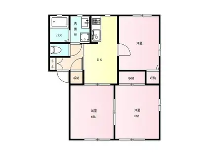 サニーコート A(3DK/1階)の間取り写真