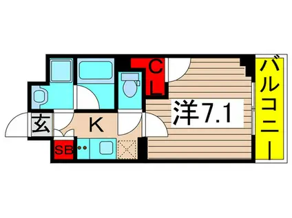 ORSUS UMEJIMA(1K/4階)の間取り写真