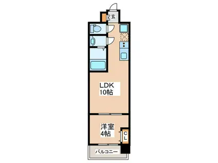 AND TERRSACE 文の里(1LDK/4階)の間取り写真