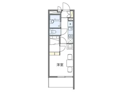 レオパレスコンパートメントII(1K/2階)の間取り写真