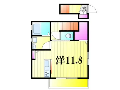 M.K.Y(ワンルーム/1階)の間取り写真