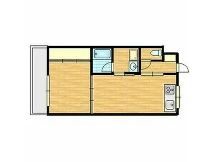 第39オーシャンハイツ(1LDK/5階)の間取り写真