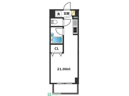 伊勢原八番館(ワンルーム/7階)の間取り写真