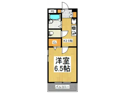 グローブ久米川(1K/2階)の間取り写真