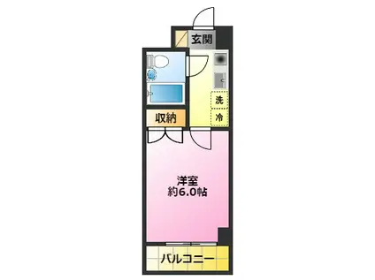 ファミーユビル(1K/3階)の間取り写真