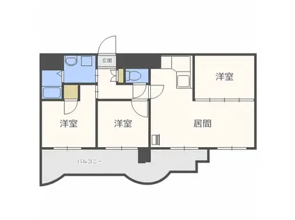 シルキーU6・1(3LDK/2階)の間取り写真