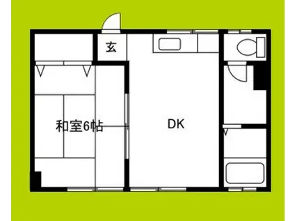 メゾン・フクイ(1DK/3階)の間取り写真