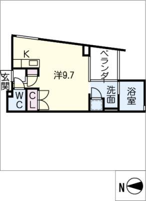Tステージ新栄(ワンルーム/3階)の間取り写真