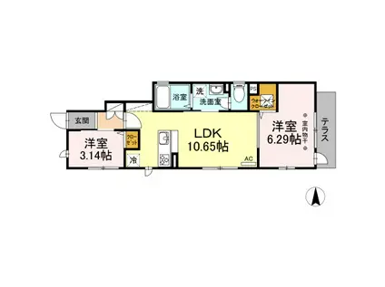 NTハウス(2LDK/1階)の間取り写真