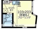 ユナイト上中里キャラガー(ワンルーム/1階)の間取り写真
