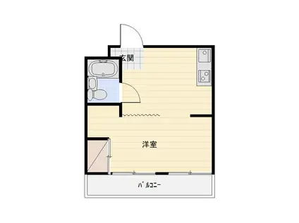 御前谷ハイツ(1K/2階)の間取り写真