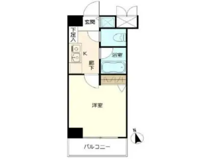 スカイコート目白(1K/1階)の間取り写真