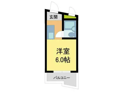 フローレンス夙川(ワンルーム/4階)の間取り写真