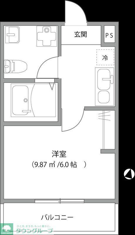 DELIGHT TOWN(1K/1階)の間取り写真
