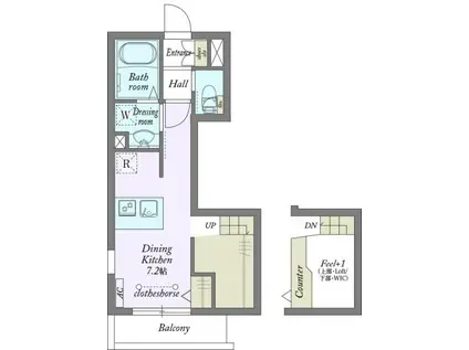 MY STYLE 船橋海神(ワンルーム/2階)の間取り写真