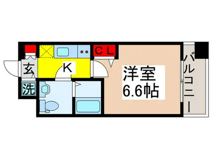 コンフォリア行徳(1K/8階)の間取り写真