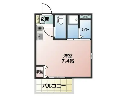 白金5丁目アパート(ワンルーム/3階)の間取り写真