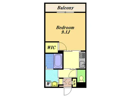 ディリジェント サトウⅡ(1K/3階)の間取り写真
