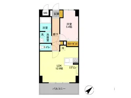 マレーヒル(2LDK/7階)の間取り写真