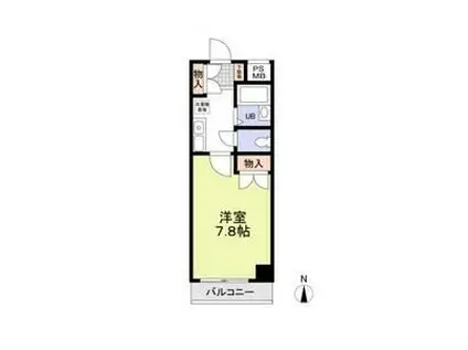 サンヒルズ藤ヶ丘(1K/4階)の間取り写真