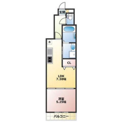AVANTI(1LDK/1階)の間取り写真