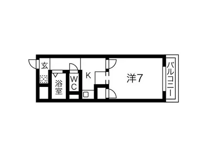 ALEX23(1K/3階)の間取り写真