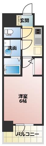 S-RESIDENCE高井田BELETA(1K/10階)の間取り写真