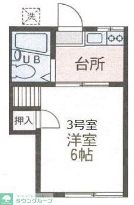 ハイツWIN(1K/1階)の間取り写真