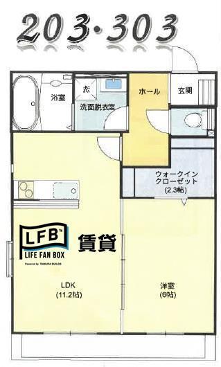 MELIA COURT(1LDK/2階)の間取り写真