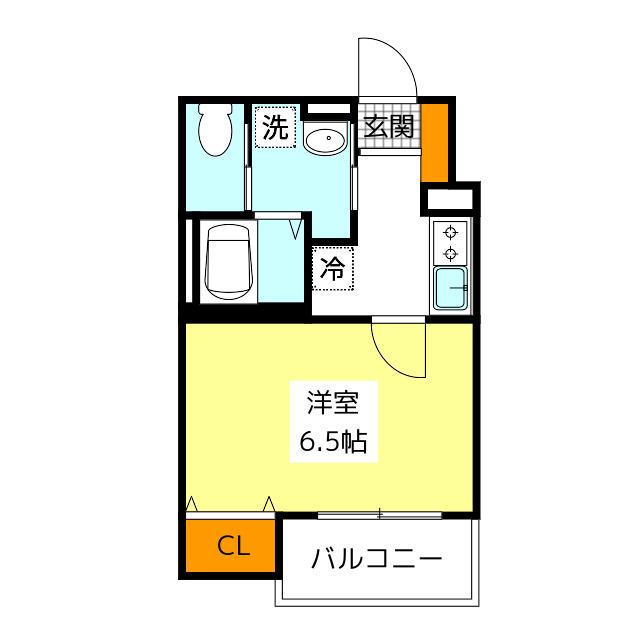 ROBOT HOME井尻III(1K/2階)の間取り写真