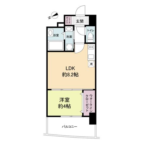 セレニテ京橋クレア(1LDK/12階)の間取り写真