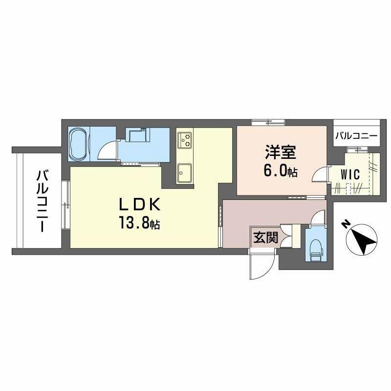 カヴァリエーレ(1LDK/2階)の間取り写真
