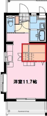 リバーフロント・マリーン(ワンルーム/2階)の間取り写真