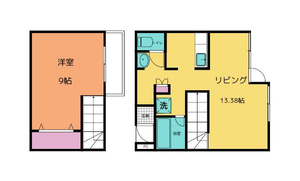 バウハウス(1LDK/1階)の間取り写真
