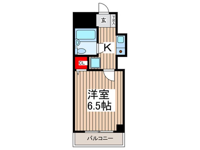 ビーワン館(1K/3階)の間取り写真