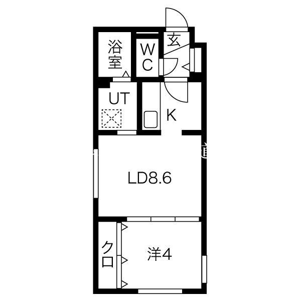 COMFORT OST9(1LDK/1階)の間取り写真