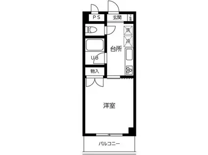 シエラ戸田公園(1K/3階)の間取り写真