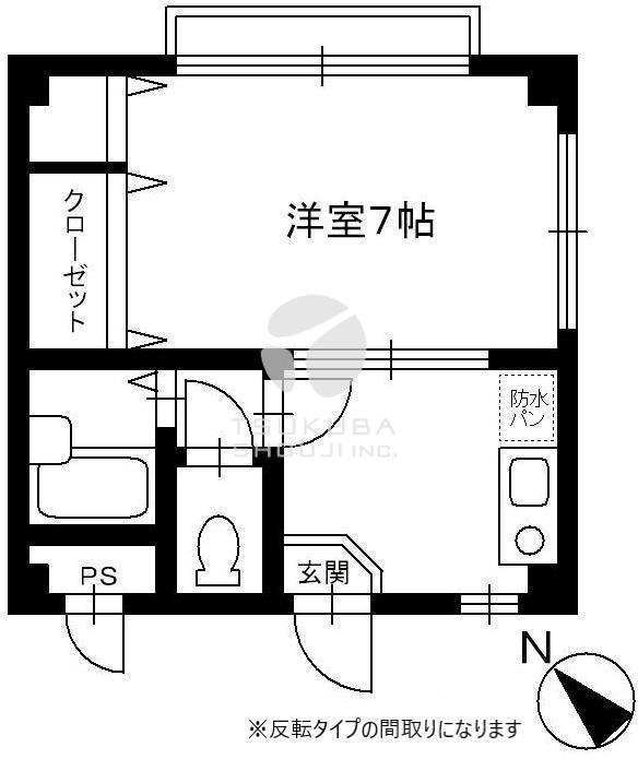 シャトードゥ神楽坂(1K/3階)の間取り写真