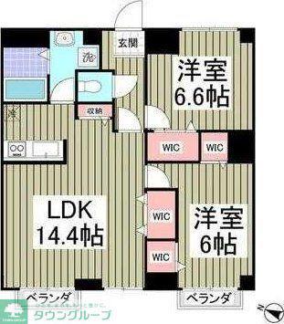 エンデカ東浦和(2LDK/2階)の間取り写真