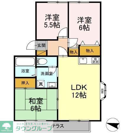 コアロード(3LDK/2階)の間取り写真