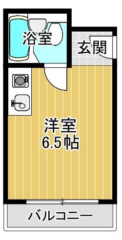 比枝コーポラス徳庵(ワンルーム/2階)の間取り写真