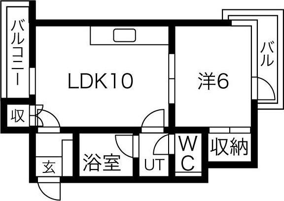 ヴィラ プリンス(1LDK/1階)の間取り写真