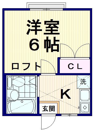 MENE17(1K/1階)の間取り写真